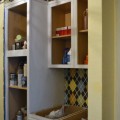 utility closet white cabinets
